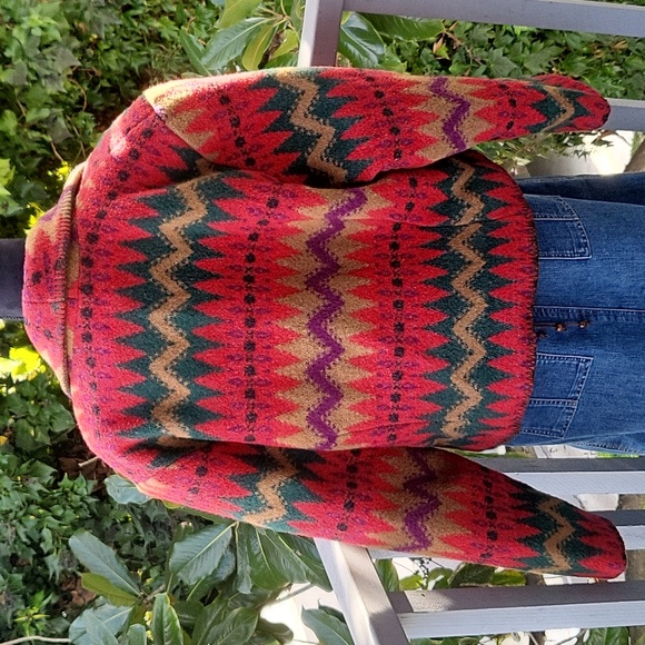 Vintage Circle T Aztec Print Cropped Jacket size Large - Picture 3 of 7